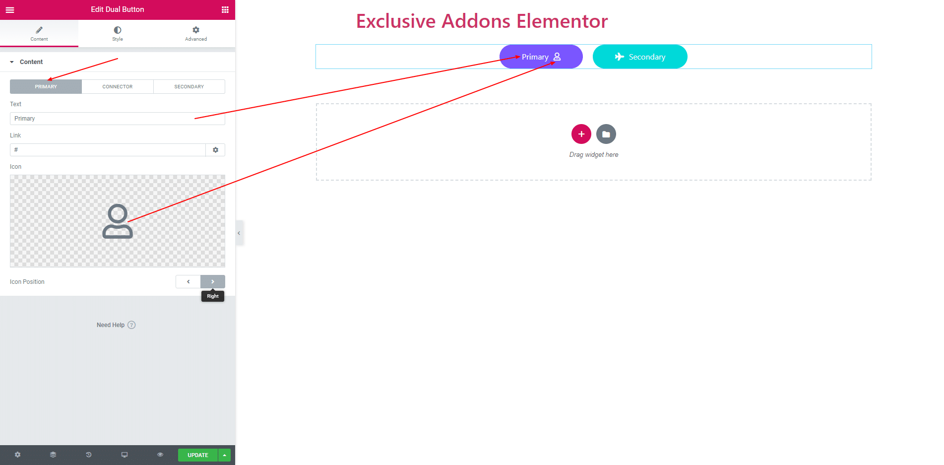 How to Configure & Style Dual Button Widget with Elementor - Exclusive  Addons