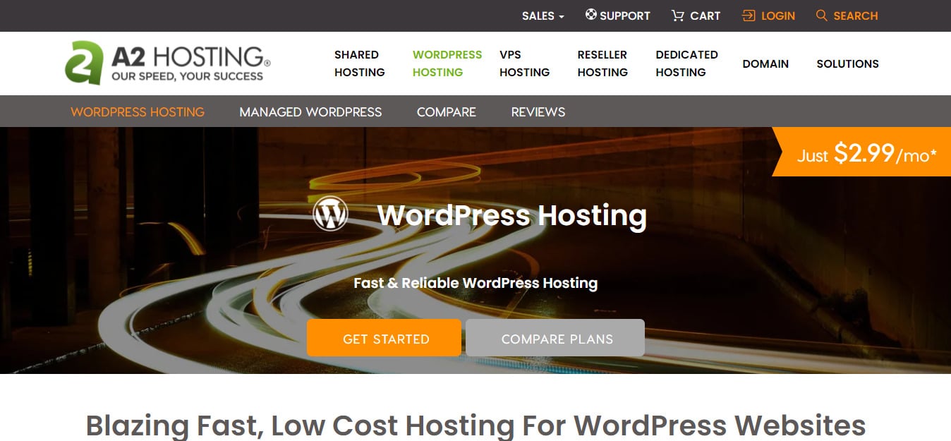 A2 Hosting for wordpress