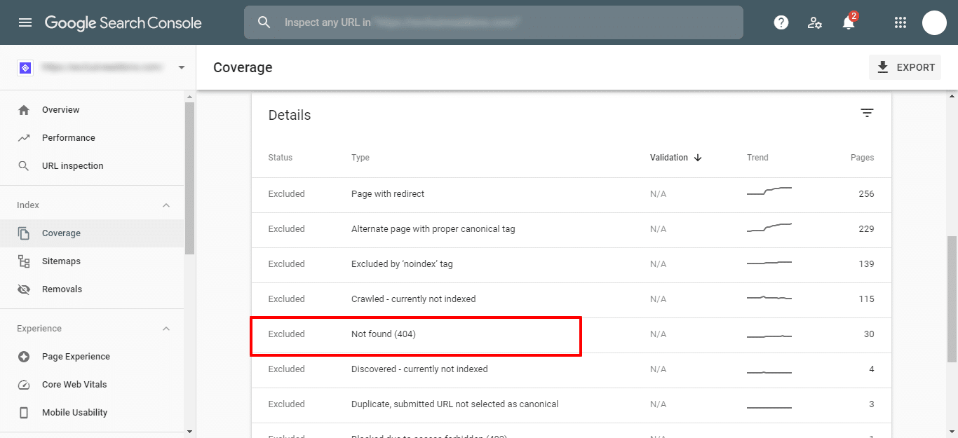 Google Search Console- Fix broken links