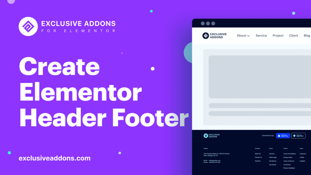 how to create Elementor header and footer